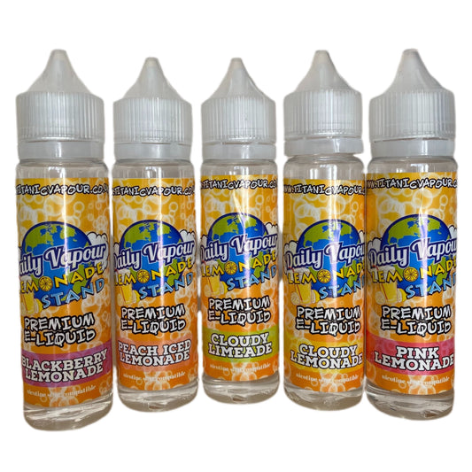 Titanic Daily Vapour Lemonade Stand 0mg 50ml Shortfill Bottles